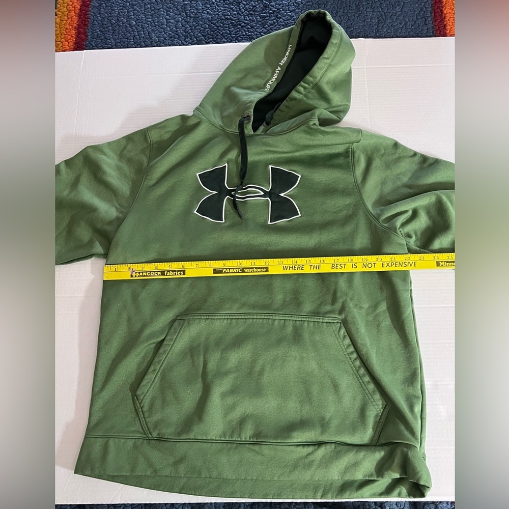 Under Armour Embroidered Logo Green Heavyweight Hoodie XL